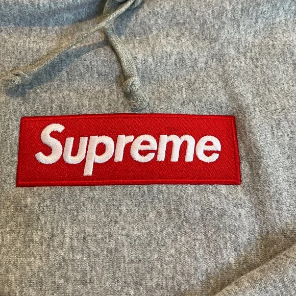 Supreme Box Logo Hoodie (FW16) Heather Grey Size Medium Lightly Worn